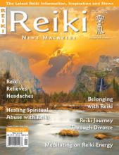 Reiki News Winter 2021 cover featuring featuring a scenic mountain and river landscape.