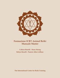 Cover of the Italian ICRT Animal Reiki Master manual featuring a brown ICRT logo and text on a beige background.