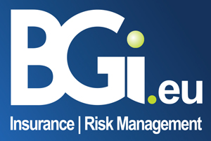 BGi.eu logo with text 'Insurance | Risk Management' on a blue background.