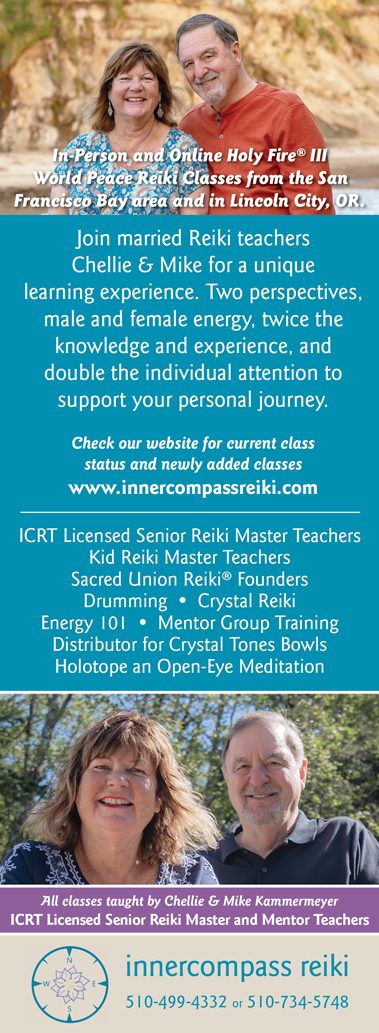 Chellie and Mike Kammermeyer Licensed Reiki Master Teachers Fall 2025 Magazine Ad